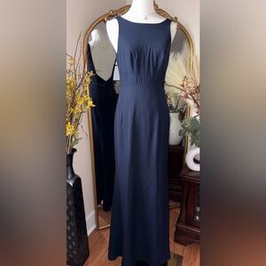 Amsale Bateau Neckline maxi gown Dress Size: 2
